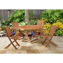 Ver imagem 2 de Mesa Dobravel Redonda Stain Jatoba Cor Clara 1,20m 16526