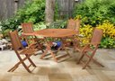 Ver imagem 2 de Mesa Dobravel Redonda Stain Jatoba Cor Clara 1,20m 16526