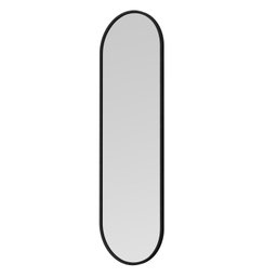 Espelho Oval com Borda em Couro Sintético 137cm X 44,5cm - 2