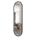 Ver imagem 1 de Espelho Oval com Borda em Courino 137CMX44,5cm Linha 2025 Preto