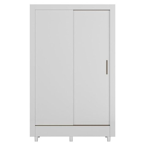 Guarda Roupa Belgica 2 Portas de Correr Branco Brilho - Santos Andirá