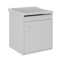 Ver imagem 1 de Tanque de Lavanderia 22 Lts + Gabinete Mdf Suspenso + Sifão Cor:branco