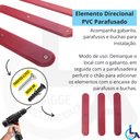 Ver imagem 3 de Elemento Tátil Direcional Pvc Parafusado Vermelho