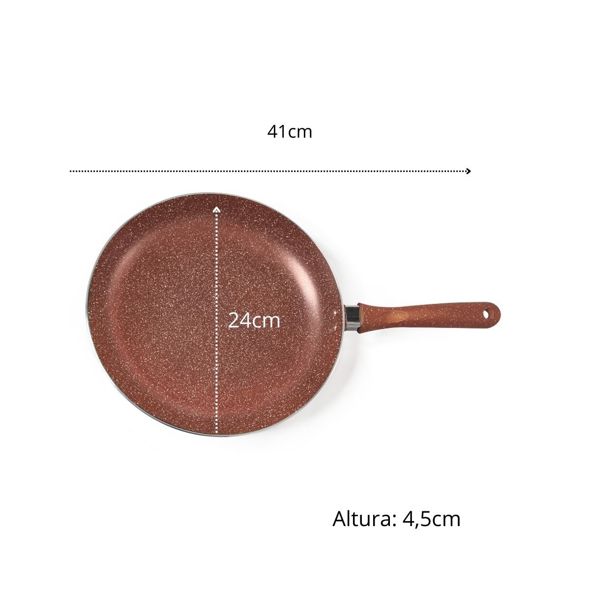 Frigideira Antiaderente 24cm Cobre Graniflon Moda do Chef - 4