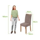Ver imagem 6 de Conjunto Sala de Jantar Mesa Nevada 130 Tampo Vidro Off White com 8 Cadeiras Apogeu - Lopas Amendoa