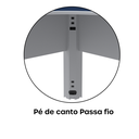 Ver imagem 6 de Escrivaninha Mesa Escritório em L Estação de Trabalho ETP1515 Maxxi 150cm Cinza Azul