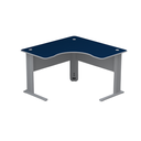 Ver imagem 3 de Escrivaninha Mesa Escritório em L Estação de Trabalho ETP1515 Maxxi 150cm Cinza Azul