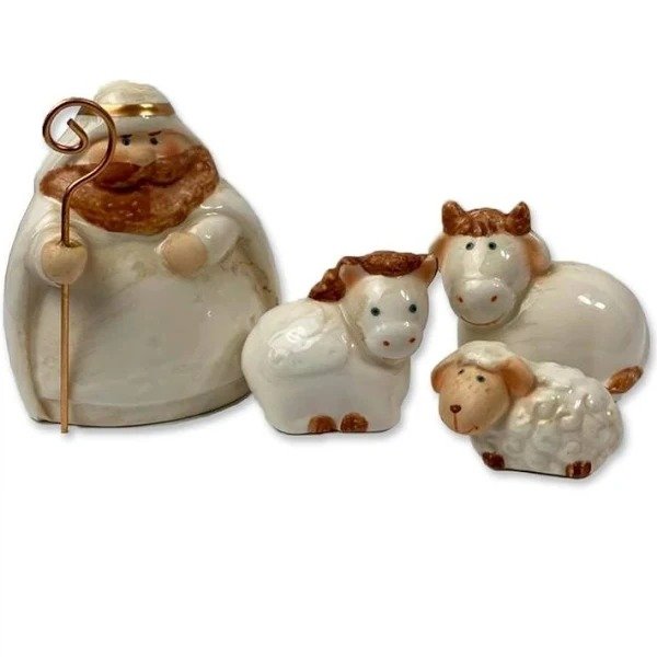 Presépio Natal 11 Peças Porcelana Importada 9cm - 3