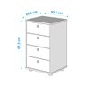 Mesa de Cabeceira Organizador Multiuso 4 Gavetas Preto - 6