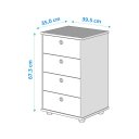 Ver imagem 6 de Mesa de Cabeceira Organizador Multiuso 4 Gavetas Preto