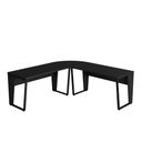 Ver imagem 3 de Mesa em L Escritório 210cm X 210cm Pés Metal F5 Office Cor:preto