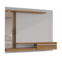 Ver imagem 5 de Painel para TV até 55 Polegadas com LED e Espelhos 136cmx160cm Denver Móveis Bechara Off White/Cinamomo
