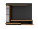 Ver imagem 7 de Painel para TV até 55 Polegadas com LED 160CMX136CM Prateleira de Vidro Denver Preto
