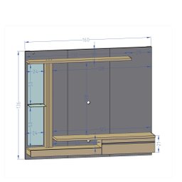 Painel para TV até 55 Polegadas LED Prateleira de Vidro Denver - 4