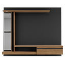 Ver imagem 5 de Painel para TV até 55 Polegadas com LED 160CMX136CM Prateleira de Vidro Denver Preto