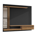 Ver imagem 4 de Painel para TV até 55 Polegadas com LED 160CMX136CM Prateleira de Vidro Denver Preto