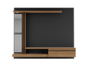 Ver imagem 6 de Painel para TV até 55 Polegadas com LED 160CMX136CM Prateleira de Vidro Denver Preto