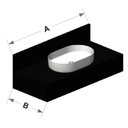 Ver imagem 3 de Lavatório para Cuba de Sobrepor 60x45x7cm sem Cuba Granitos Generali Cinza