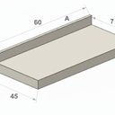 Ver imagem 2 de Lavatório para Cuba de Sobrepor 60x45x7cm sem Cuba Granitos Generali Cinza