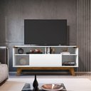 Ver imagem 3 de Rack Lazuli para TVs 55 Polegadas Pés em Madeira Maciça Maciça e Cantos Curvos