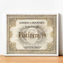 Ver imagem 2 de Quadro Bilhete Trem Hogwarts - Plataforma 24x18cm:moldura Preta