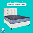 Ver imagem 4 de Kit Cabeceira + Cama Box + Colchão Casal Molas Ensacadas Petrus Paropas