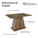 Ver imagem 3 de Mesa de Jantar Retangular Tampo de Vidro Rustic/Crema 5383 Madesa