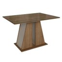 Ver imagem 1 de Mesa de Jantar Retangular Tampo de Vidro Rustic/Crema 5383 Madesa