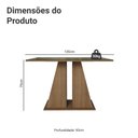 Ver imagem 2 de Mesa de Jantar Retangular Tampo de Vidro Rustic/Crema 5383 Madesa