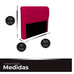Cabeceira Casal Queen Cama Box Estofada Elisa 160 Cm Veludo - 5