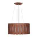 Ver imagem 4 de Pendente Madeira Ripado Redondo 50x50cm - Natural