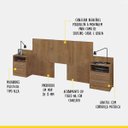Ver imagem 2 de Cabeceira para Cama Casal com Mesa de Cabeceira Vicenza Mdp Canelato - Clicklar
