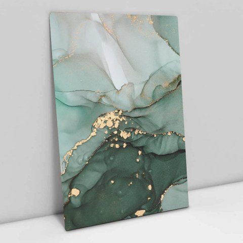 Quadro Decorativo em Canvas Abstrato Mármore Safira TaColado Borda Infinita 120 x 80cm