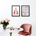 Ver imagem 2 de Kit 2 Quadros Nossa Senhora Dias que Orei 24x18cm - com Vidro:madeira Preta