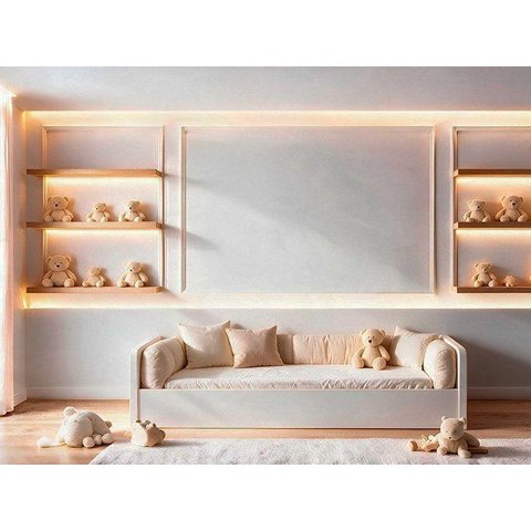 Rodapé 698 Essence Branco Liso 07cm Santa Luzia - 2,40m