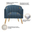 Ver imagem 3 de Poltrona Decorativa Sala de Estar Recepção Senna Linho - Doce Sonho Móveis Cor Azul Royal
