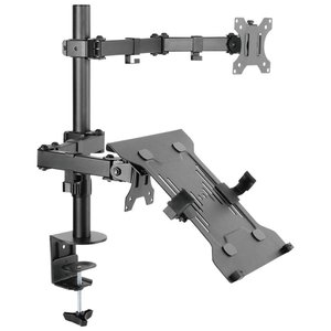 Suporte para Monitor e Notebook com Articulação Dupla - Plms
