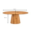 Ver imagem 3 de Conjunto Sala de Jantar Oval Genebra Nozes 1.40x90 6 Cadeiras Carina Yescasa Off White