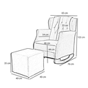 Ver imagem 7 de Poltrona Amamentação Balanço Descanso Helena com Puff Veludo Rosa Twdecora