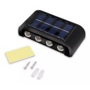 Ver imagem 5 de Arandela Solar Led 8 Fachos 3000k Preto Ip65 Resistente À Chuva para Iluminação Externa Moderna