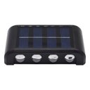 Ver imagem 1 de Arandela Solar Led 8 Fachos 3000k Preto Ip65 Resistente À Chuva para Iluminação Externa Moderna