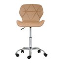 Ver imagem 3 de Cadeira Office Eiffel Slim com Estofado de Couro Sintético Nude