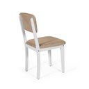 Ver imagem 5 de Mesa de Jantar Redonda Gabi Bran/jade com 4 Cadeiras Estofadas Ella Branco/marrom Claro