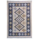 Ver imagem 3 de Tapete Sala Kilin Gashgai 200x300 Dupla Face Tribal 2 Cinza