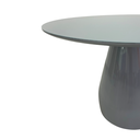 Ver imagem 6 de Mesa de Jantar Cone Balonê Redonda 130 Cm Tampo Laca Cinza + Vidro Base Cinza