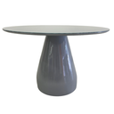 Ver imagem 4 de Mesa de Jantar Cone Balonê Redonda 130 Cm Tampo Laca Cinza + Vidro Base Cinza