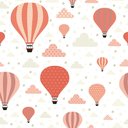 Ver imagem 1 de Papel de Parede Baby Balões em Tons Salmão - 2,50x0,50m