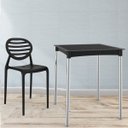 Ver imagem 2 de Mesa de Jantar em Rattan Pés em Alumínio Atto Preto