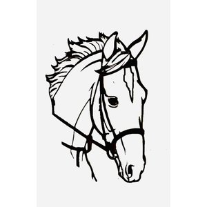 Painel para Parede Cara de Cavalo Artesanal Ferro