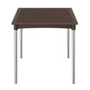 Ver imagem 5 de Mesa de Jantar em Rattan Pés em Alumínio Atto Marrom/Chocolate